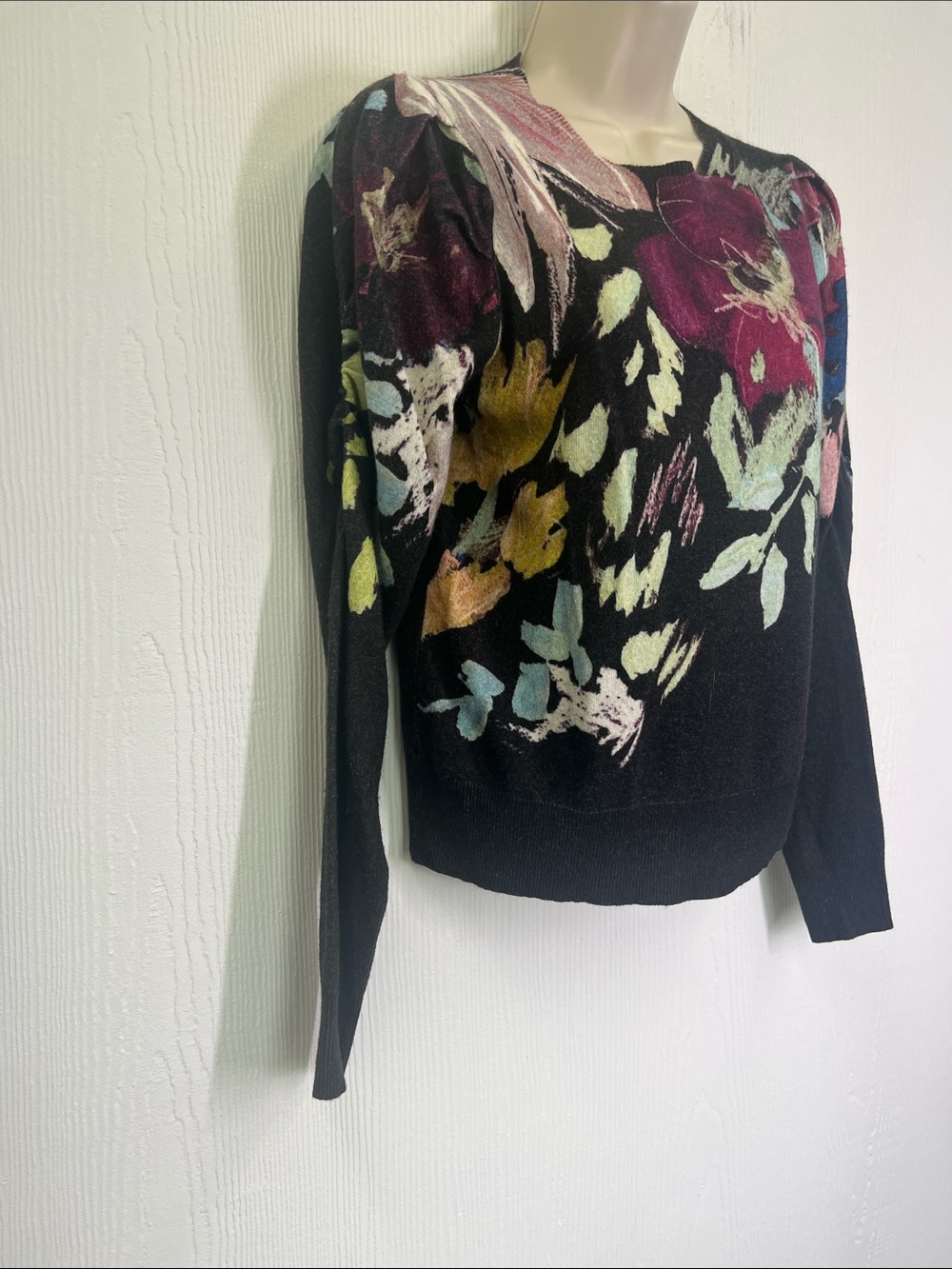 Ted Baker - Margaret Colorful Floral Long Sleeve Lightweight Sweater Size 0 - Picture 3 of 11